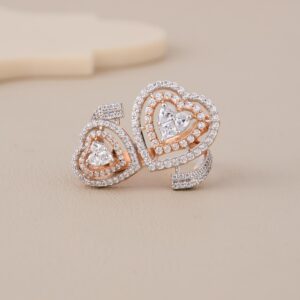 Eternal Hearts Rose Gold Sparkle Ring - 1