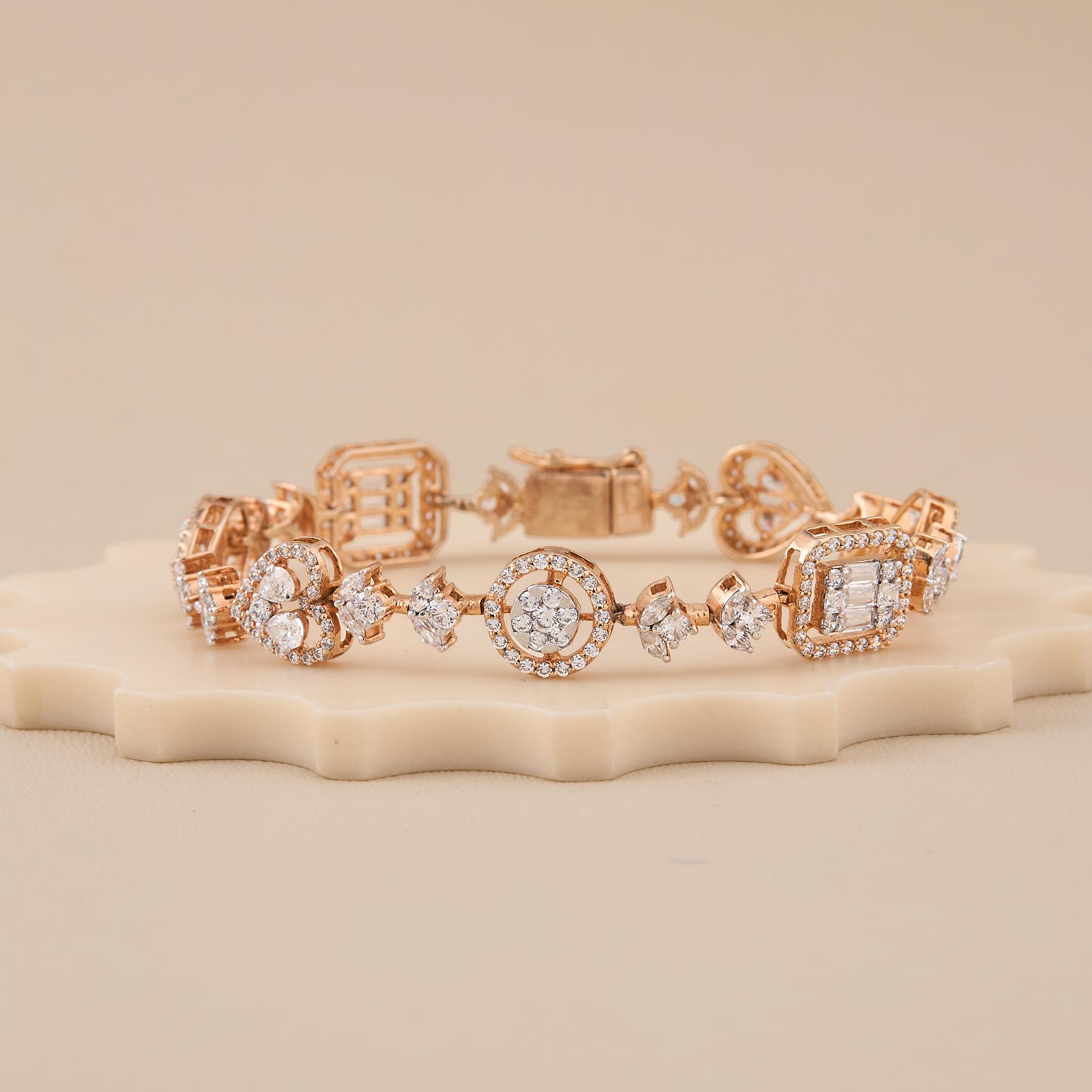 Seraphina Multi-Shape Sparkle CZ Bracelet - 2