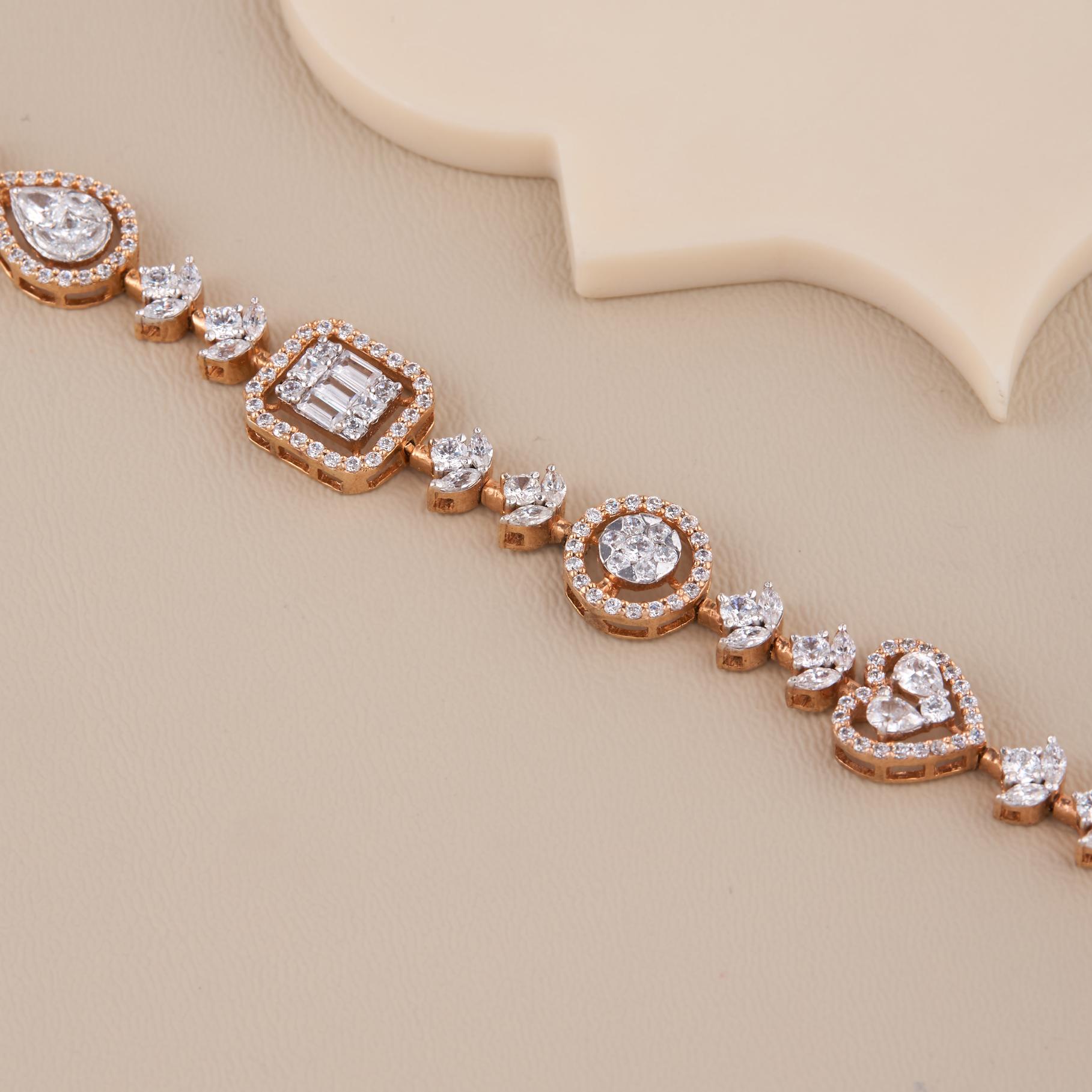 Seraphina Multi-Shape Sparkle CZ Bracelet - 3