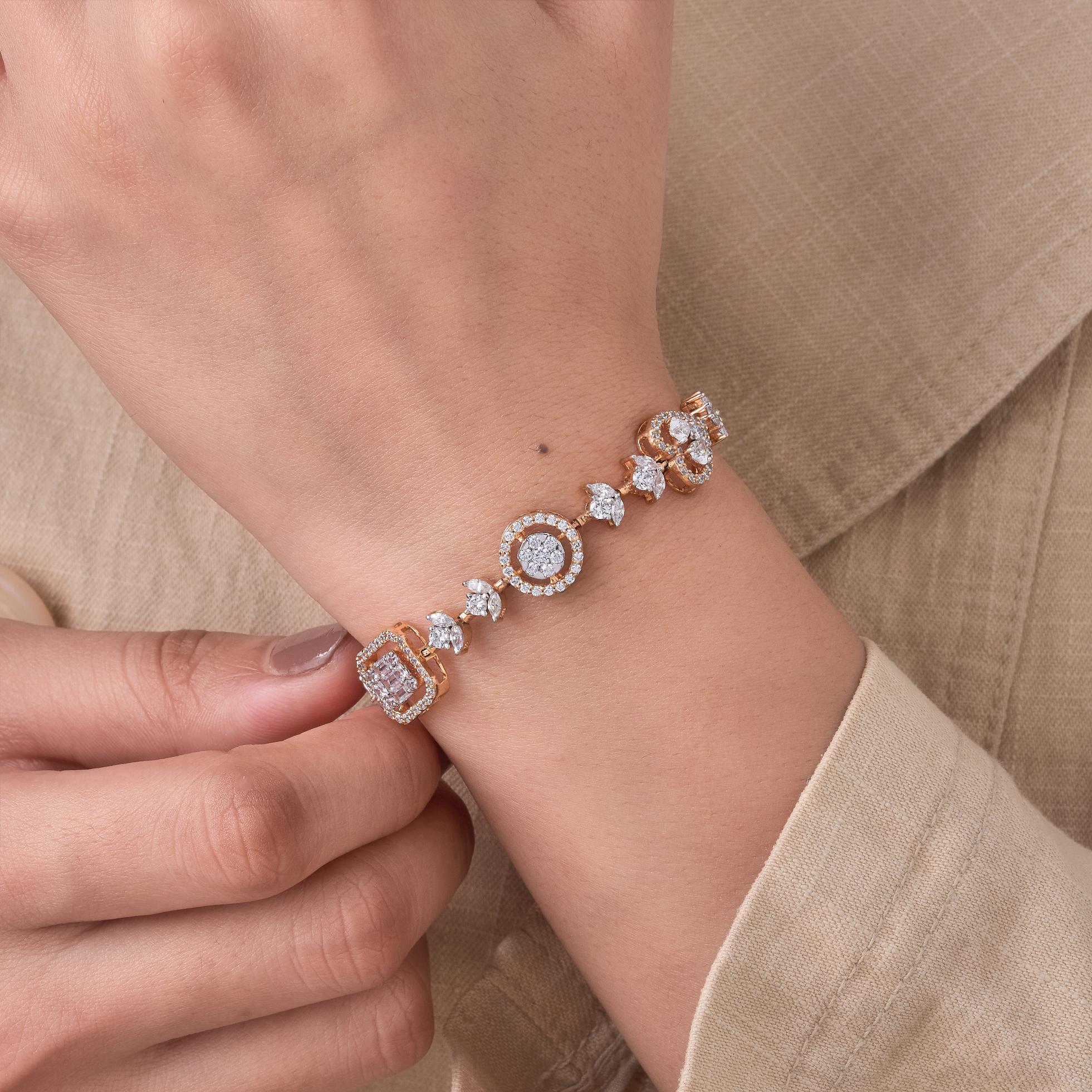 Seraphina Multi-Shape Sparkle CZ Bracelet - 4