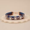 Navy Luxe Rose Gold CZ Bracelet - 1