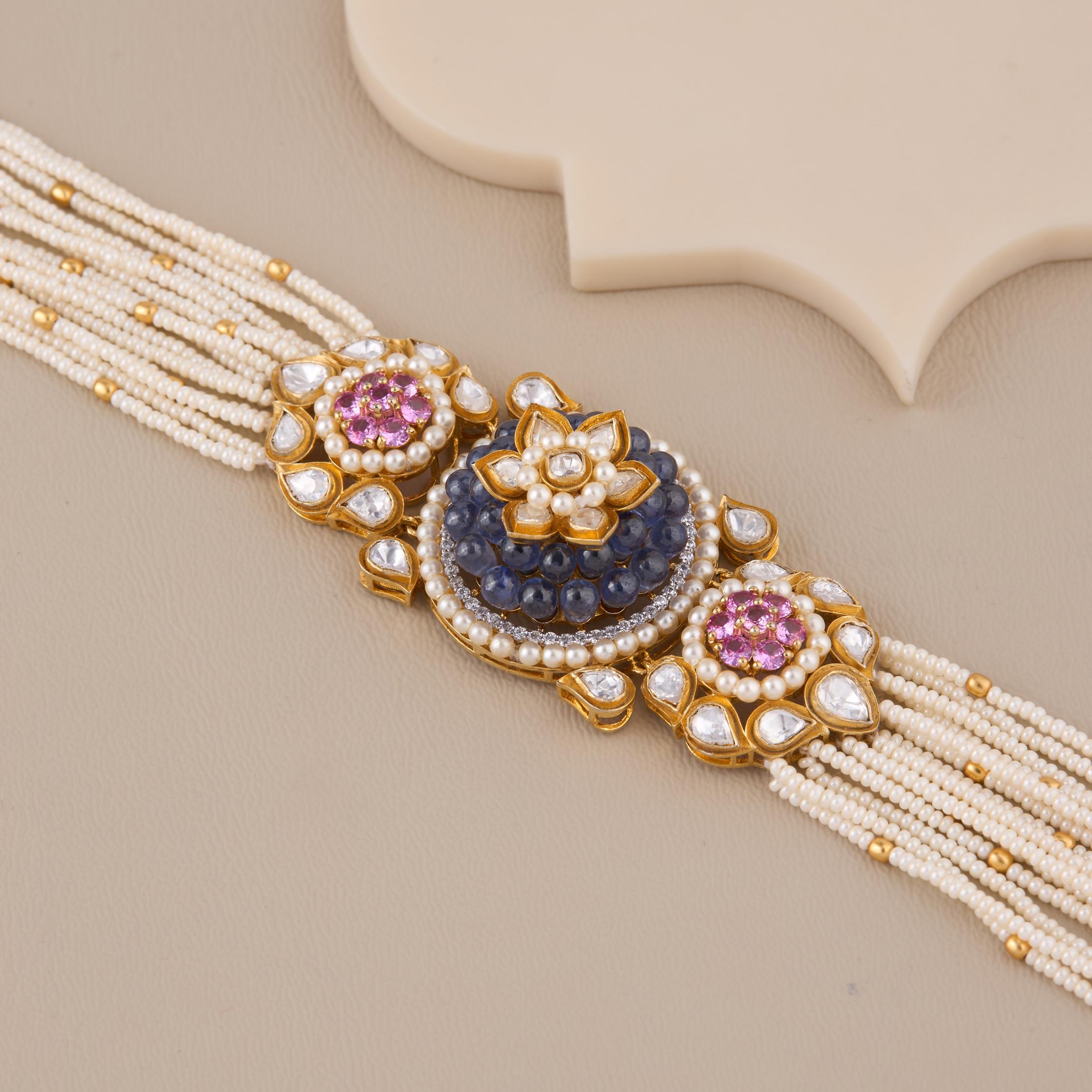Rajvika Multistrand Pearl Designer Bracelet - 3