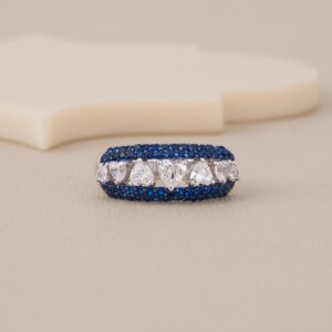 Sapphire Heart Eternity Ring - 1