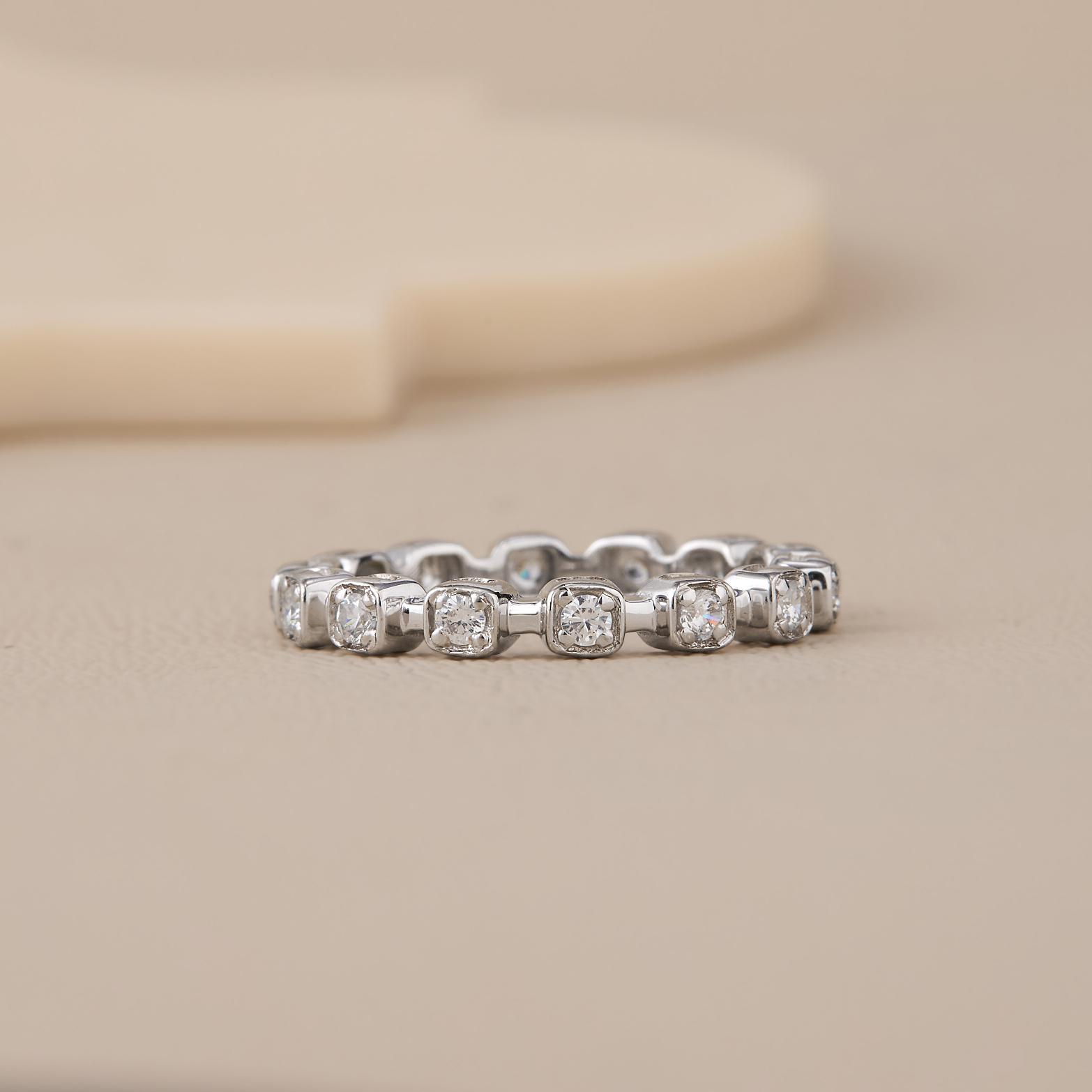 Luminous Square CZ Eternity Band - 1