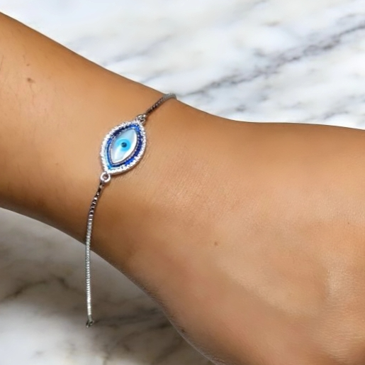 Evil Eye Silver Bracelet